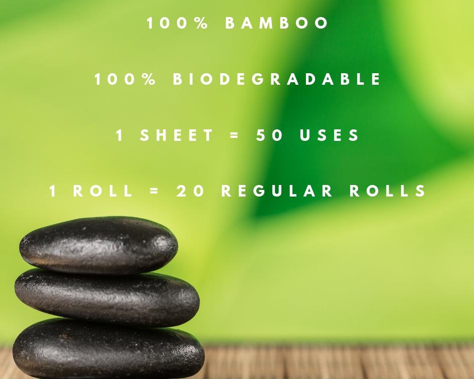 Bamboo kitchen Paper Rolls - Unpaper Towels, 4 Pack Paper Towels Ecozoi 