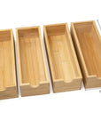 Bamboo Organizing Trays - Set of 4