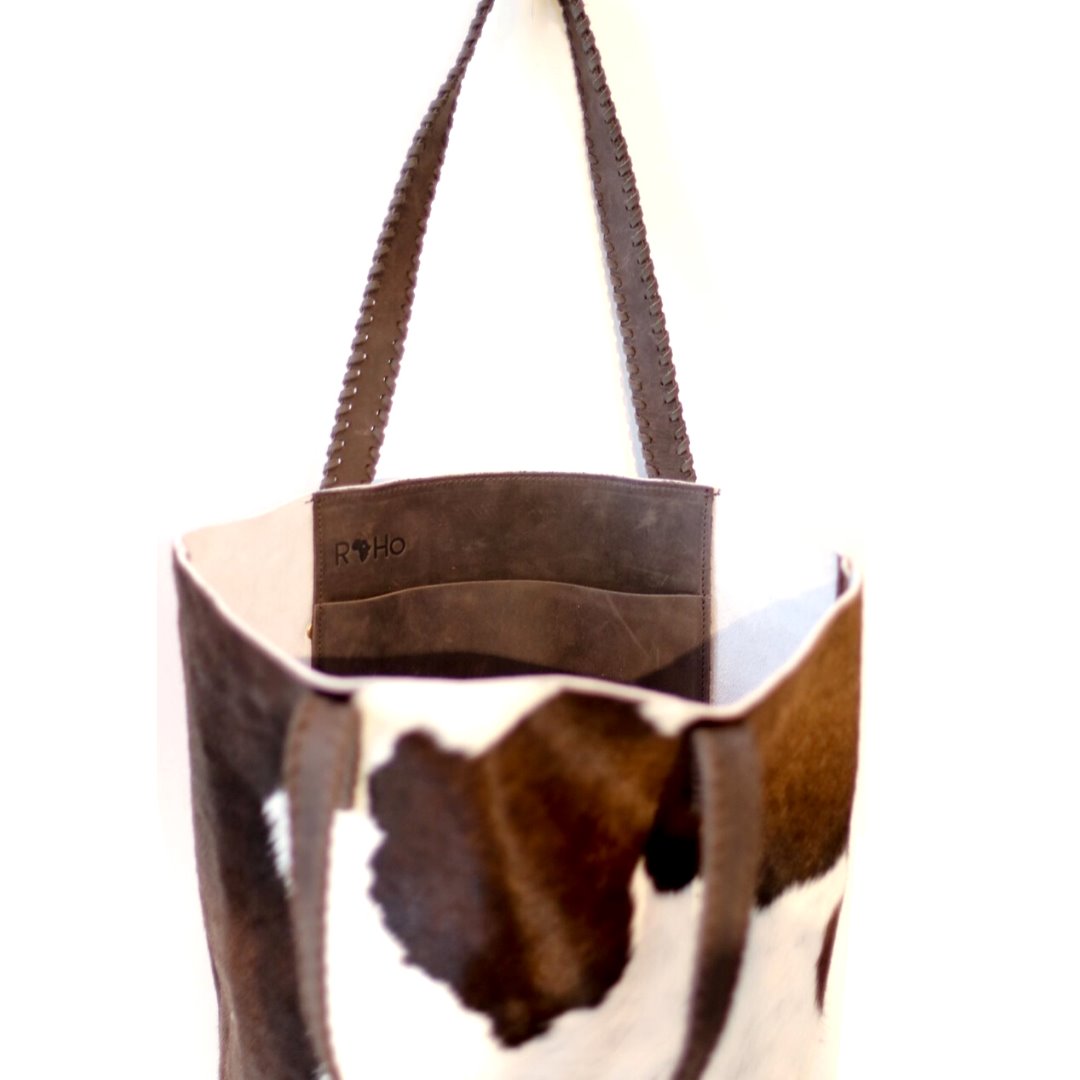 Tsavo Tote Dark Brown/White Tote Bags RoHo Goods 