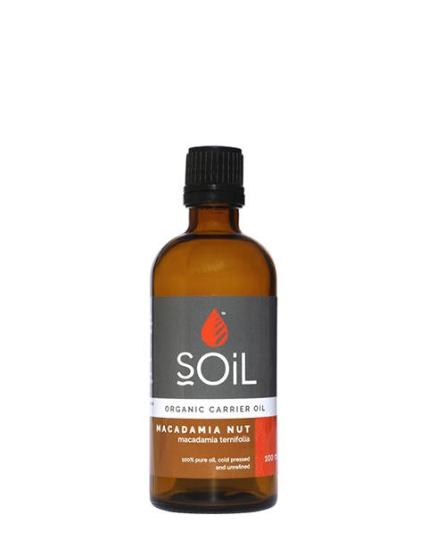 Organic Macadamia Nut Oil (Macadamia Integrifolia) 100ml Carrier Oil Soil Organic Aromatherapy 