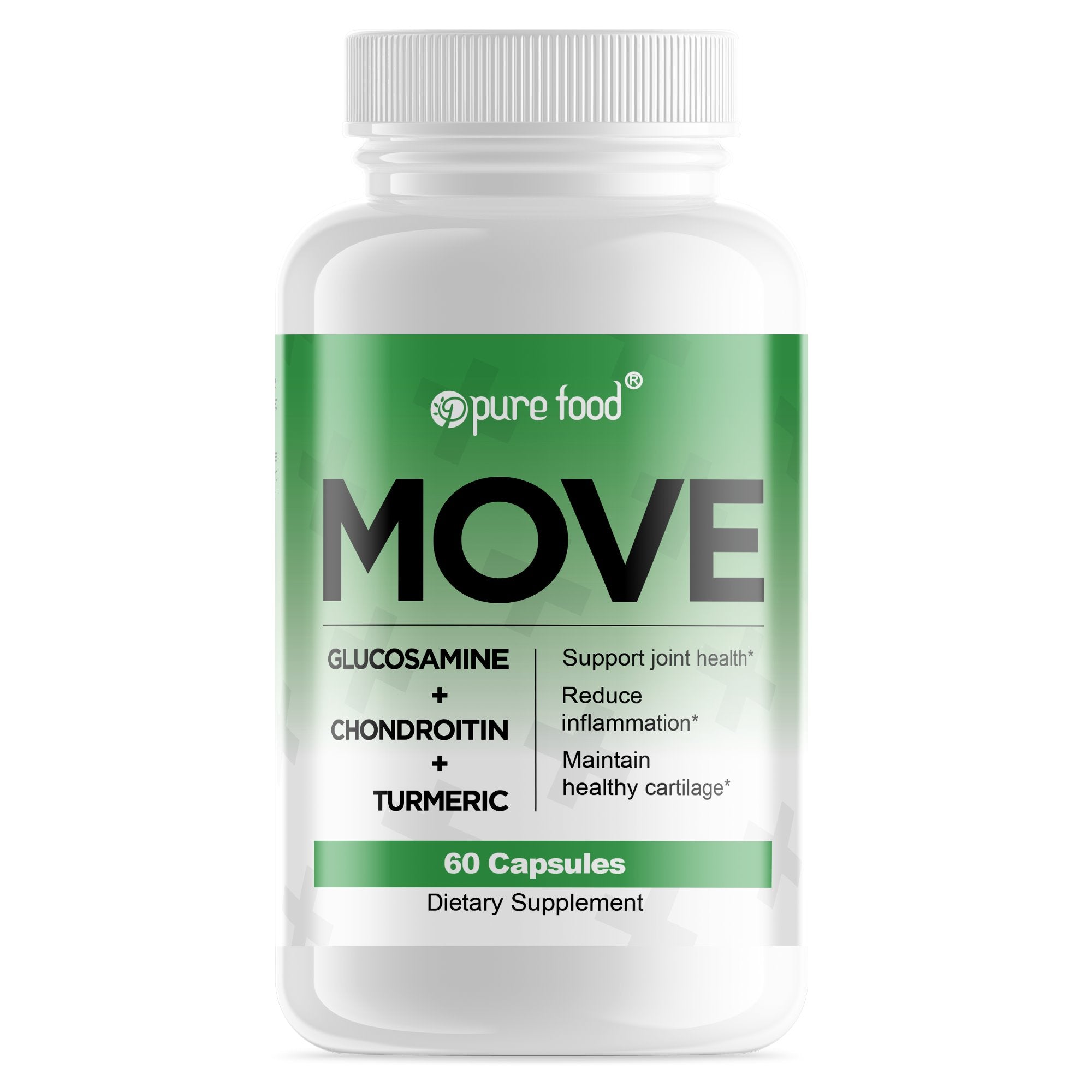 Pure Food MOVE Joint Flex Formula - 60 Capsules Unflavored Pure Food Digestive Health 