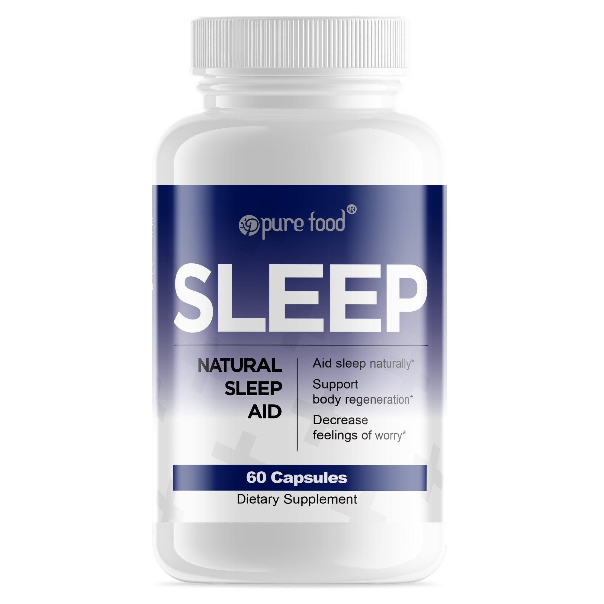 Pure Food SLEEP Formula - 60 Capsules Unflavored Pure Food Digestive Health 