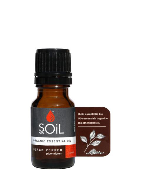 Organic Black Pepper Essential Oil (Piper Nigrum) 10ml Essential Oils Soil Organic Aromatherapy 