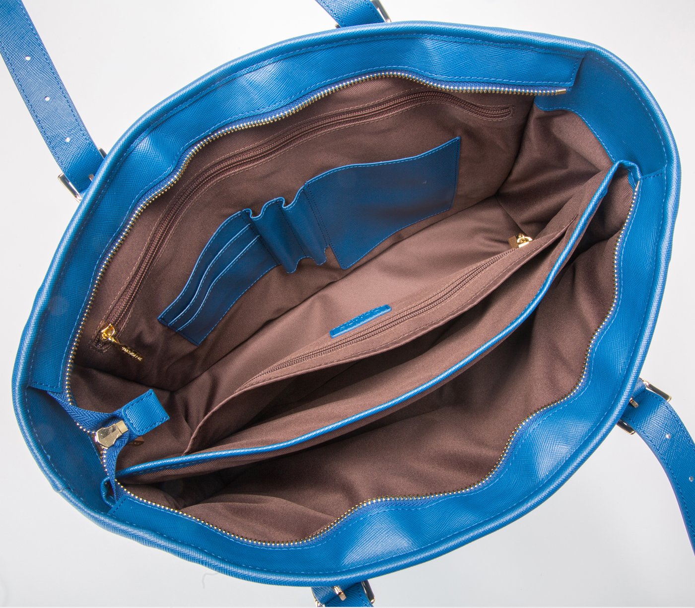 Miley - Blue Vegan Leather Laptop Bag Tote Bags GUNAS New York 