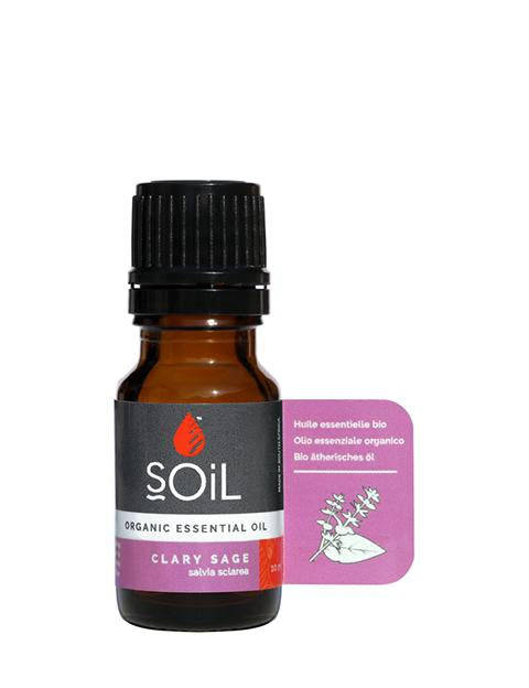 Organic Clary Sage Essential Oil (Salvia Sclarea ) 10ml Essential Oils Soil Organic Aromatherapy 