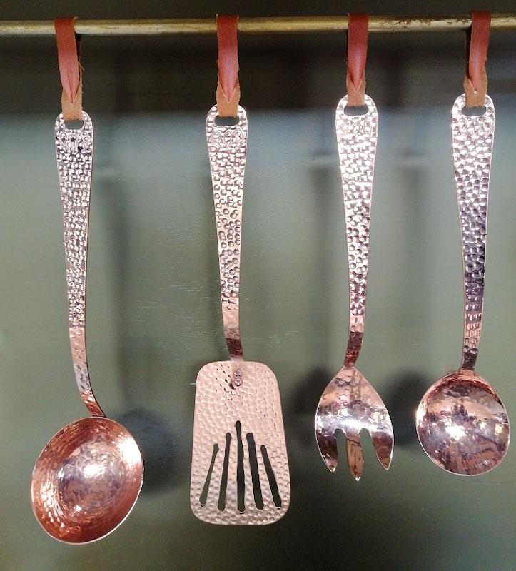 Set of 4 Copper Serving Tools Kitchen Tools Amoretti Brothers 