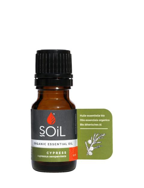 Organic Cypress Essential Oil (Cupressus Sempervirens) 10ml Essential Oils Soil Organic Aromatherapy 
