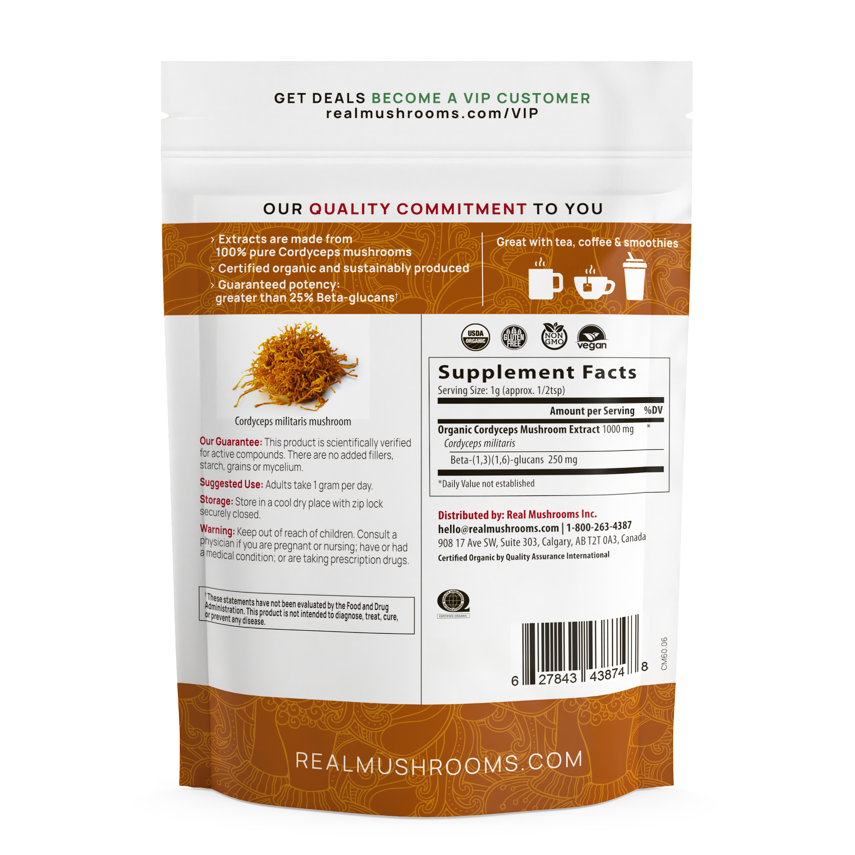 Organic Cordyceps Mushroom Extract Powder – Bulk Supplement