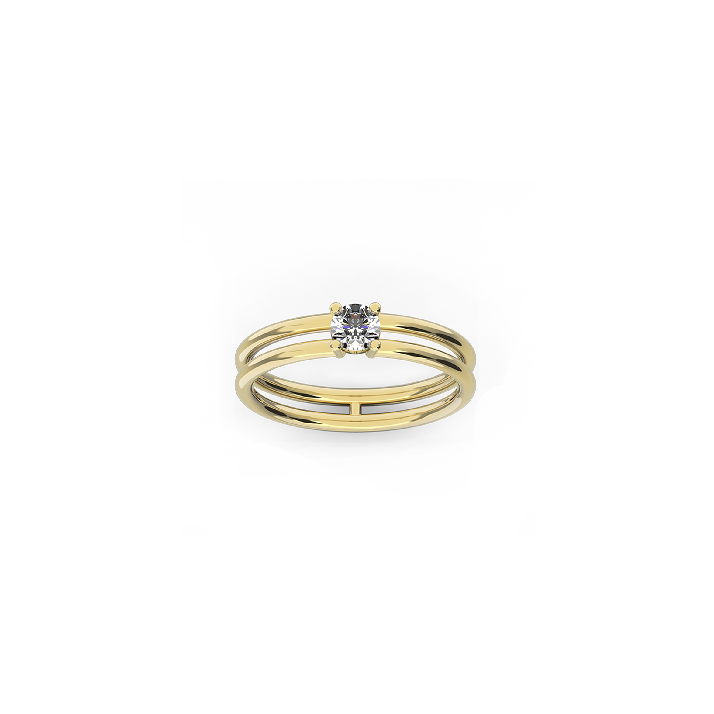 DOUBLE BAND PROMISE RING 0.25 Ct