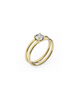 DOUBLE BAND PROMISE RING 0.5 Ct