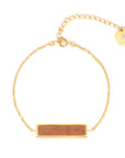 Harmony Walnut - Gold Bracelet