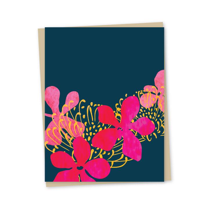 Mokara Folded Note Cards - Single or Set of 6 Greeting Card Bradley & Lily 