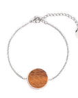 Daisy Walnut - Silver Bracelet