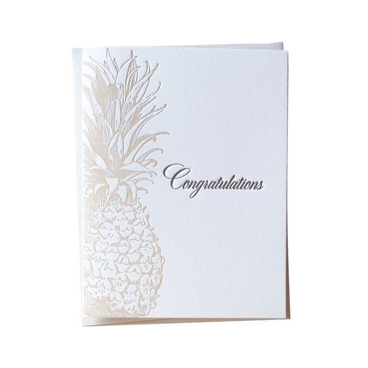 Vintage Pineapple Congrats Card Greeting Card Bradley &amp; Lily 