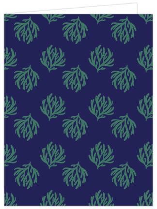 Seaweed Print Folded Note Cards - Single or Set of 6 Card Bradley &amp; Lily 