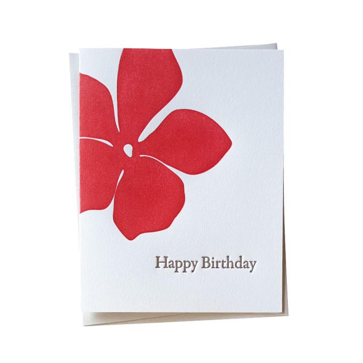 Hibiscus Birthday Card Greeting Card Bradley &amp; Lily 