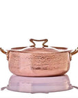 Copper Rondeau with Standard Lid, 11.5 qt casserole Amoretti Brothers 