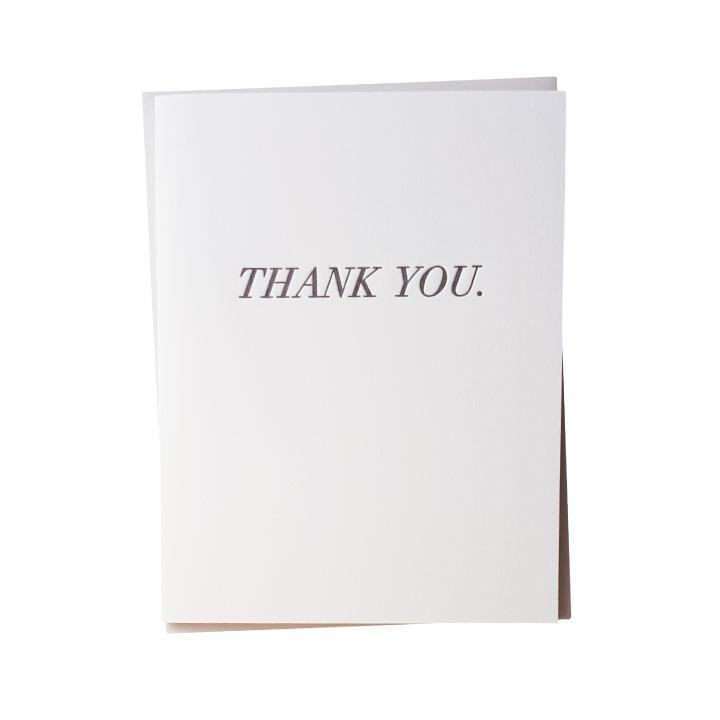 Simple Thank You Letterpress Card Thank You Card Bradley &amp; Lily 