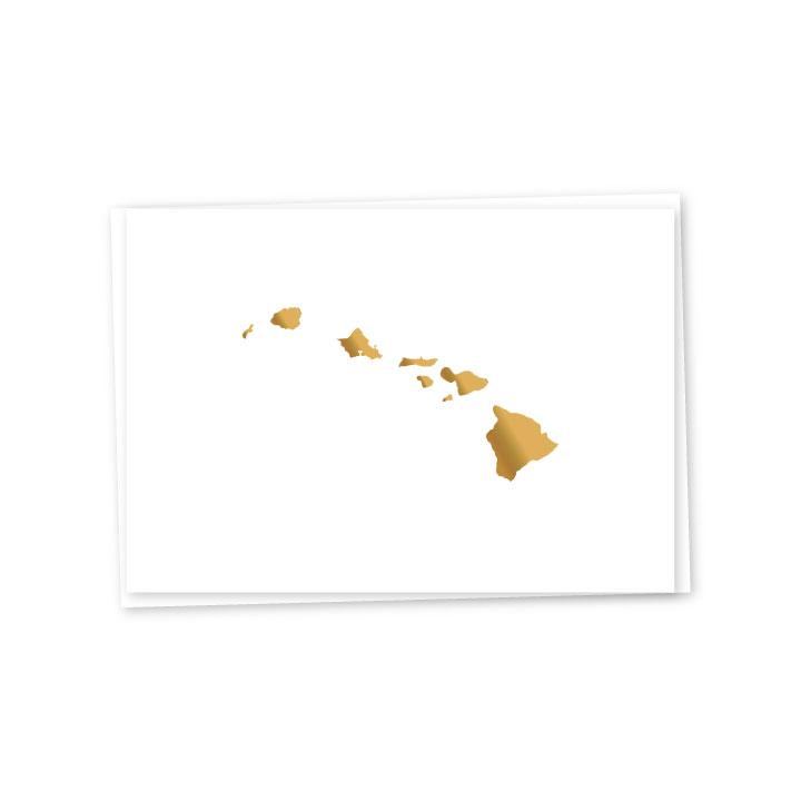 Gold Foil Islands Coral Note Card Note Card Bradley & Lily 