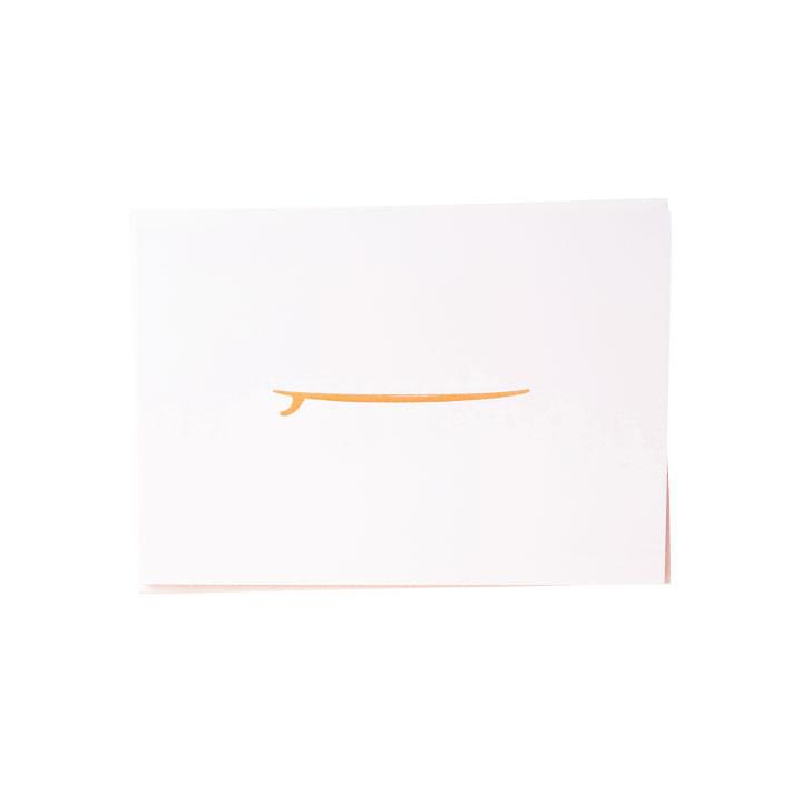Surfboard Gold Foil Notes Note Card Bradley &amp; Lily 