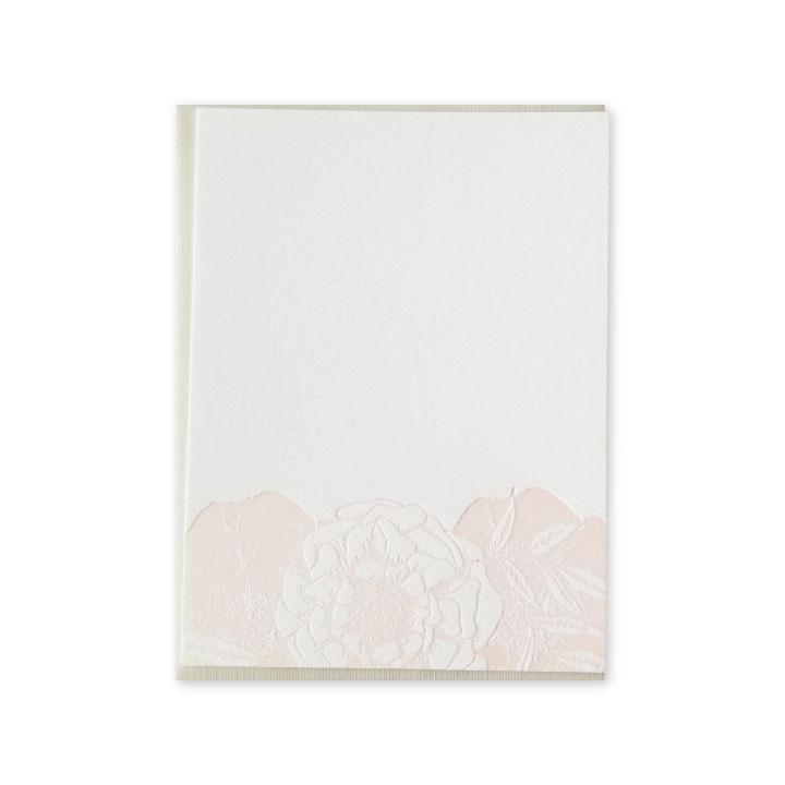 Floral Blush Letterpress Note Cards Note Card Bradley & Lily 