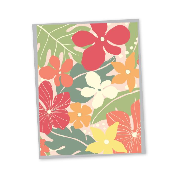 Garden Folded Note Cards - Single or Set of 6 - 177/177S Note Card Bradley & Lily 