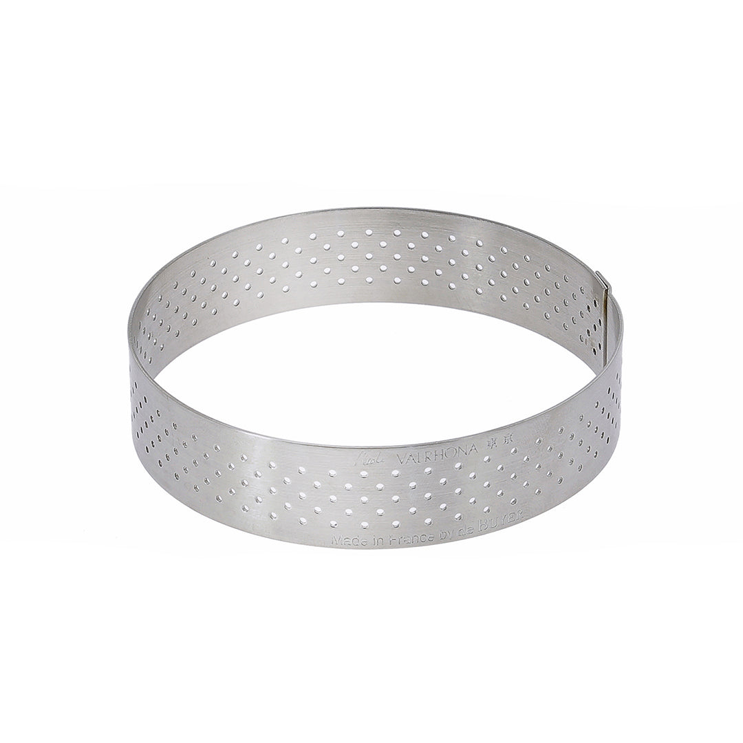 Perforated Round Tart Ring Height 0.8&quot;