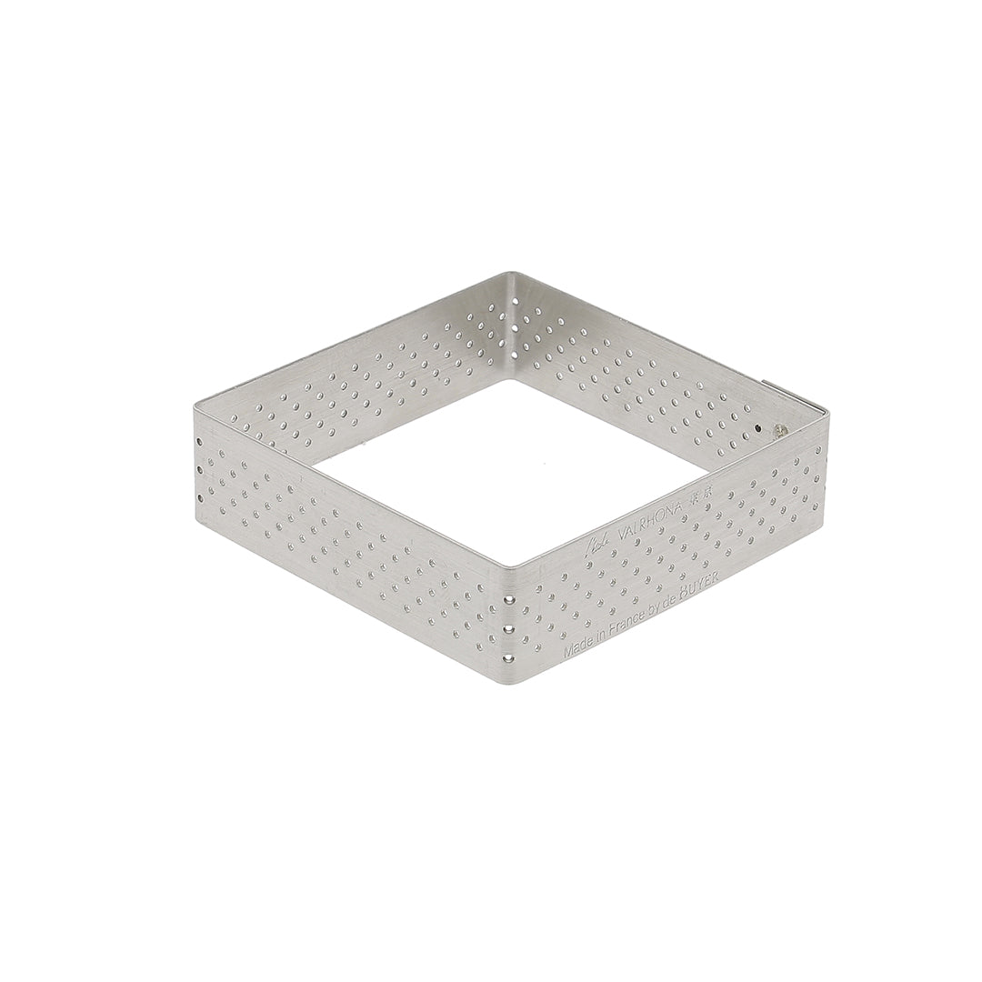Perforated Square Tart Ring Height 0.8&quot;