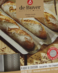 Perforated Stainless Steel Baguette Pan for 3 Baguettes