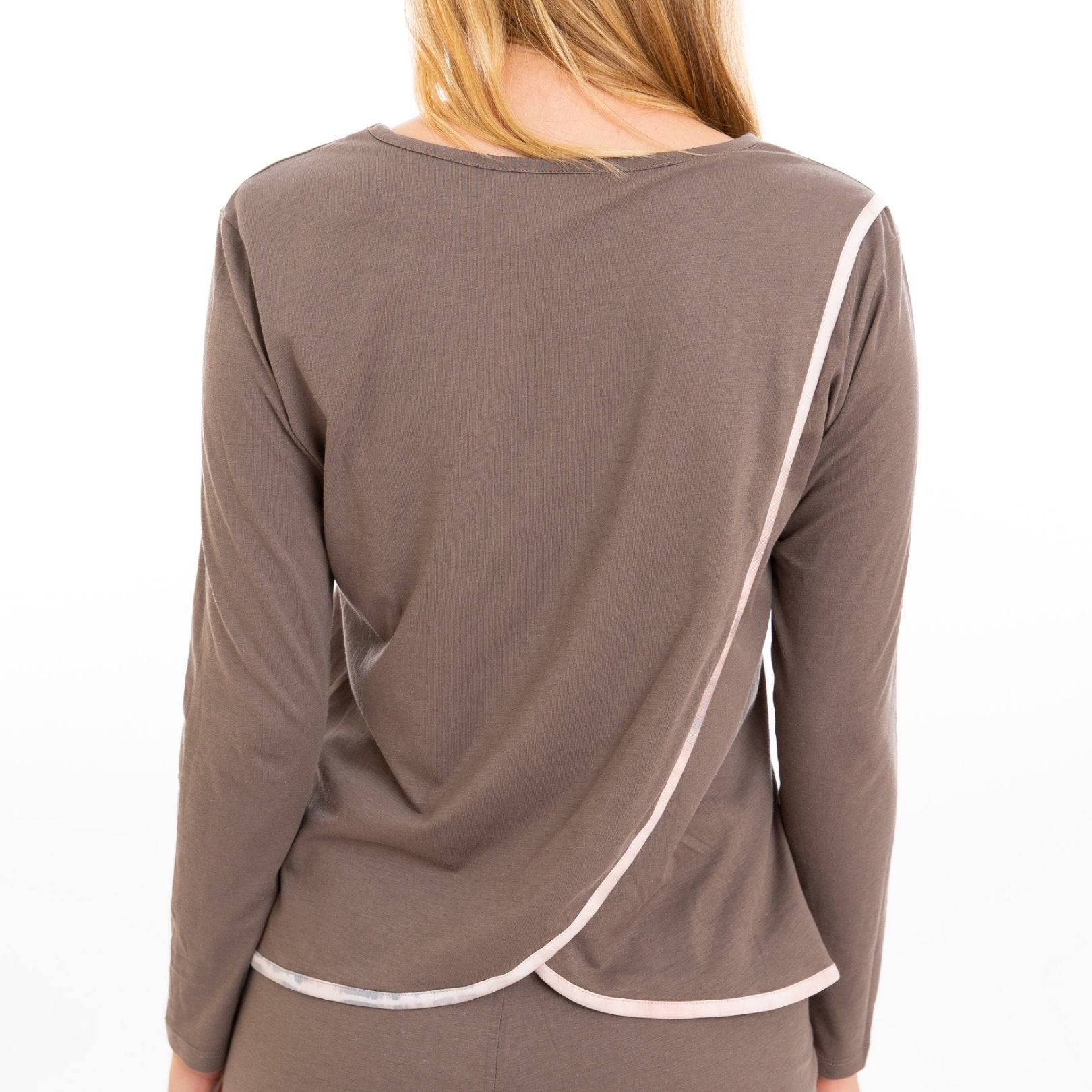 The Long Sleeve Shirt + Pima Short Set Pajamas Leena &amp; Lu 