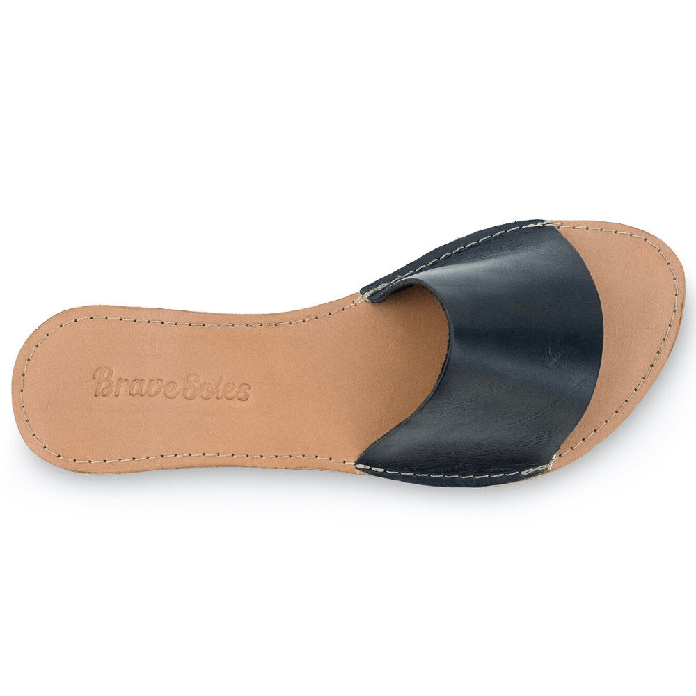 The Linda Leather Slide Sandal Sandals Brave Soles 