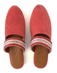 Beaded Mules - Raspberry Sandals RoHo Goods 