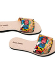 Hand-Painted Slide Sandal Women's Sandals Deux Mains 
