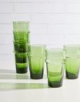 Moroccan Beldi Glassware - Set of 6 Glassware Verve Culture Green 