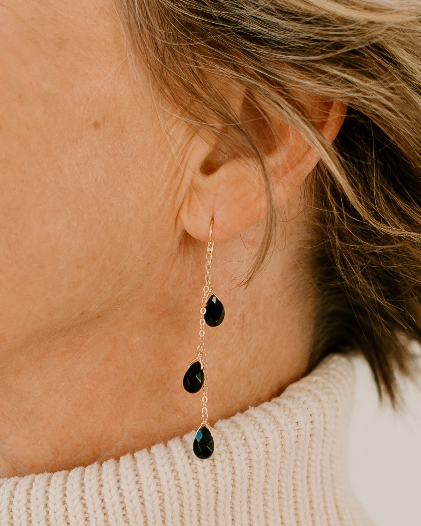 Josephine Turquoise Stud Fringe Earrings