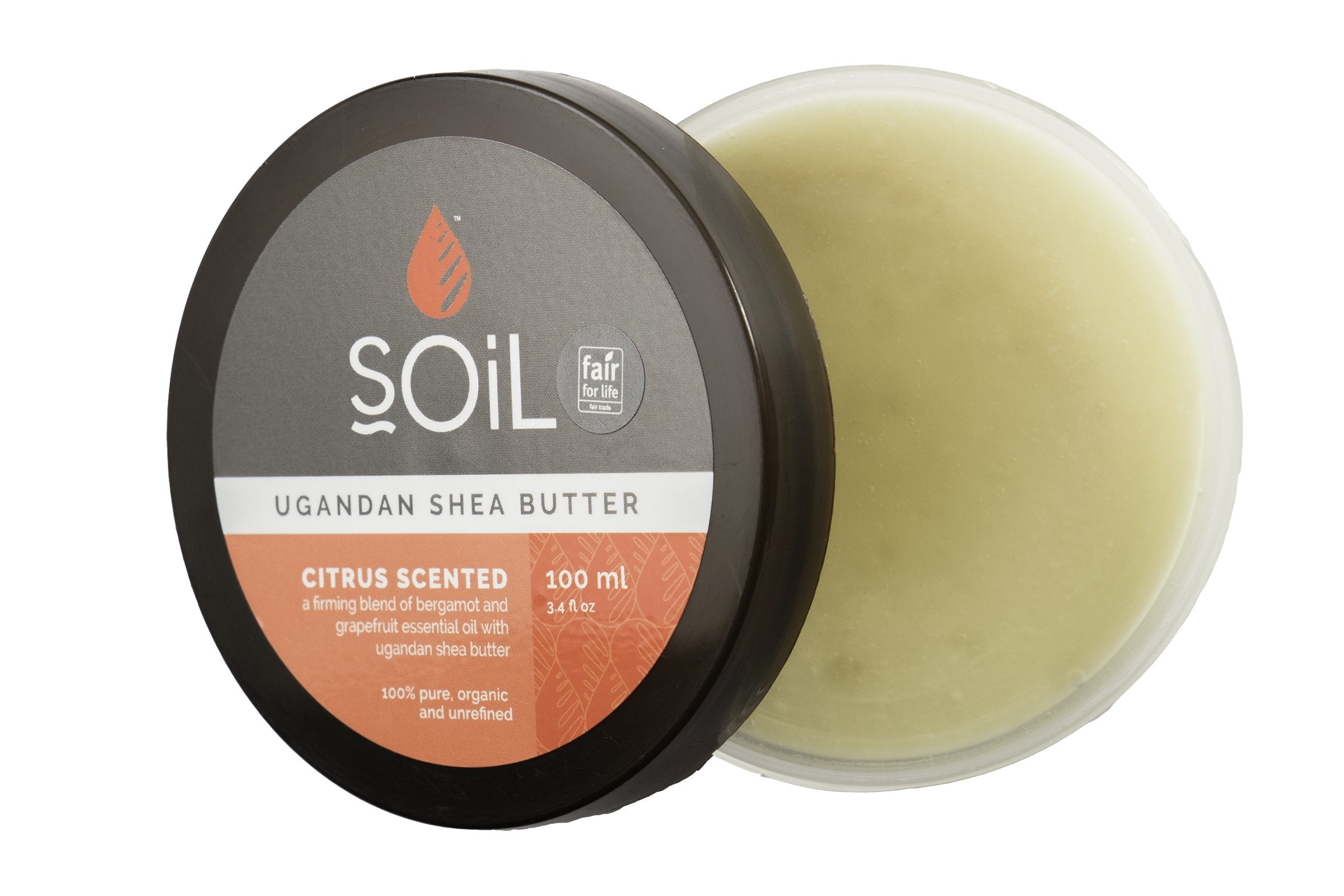 Organic Shea Butter - Citrus Scented 100ml Shea Butter Soil Organic Aromatherapy 
