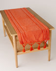 Oaxacan Coral Handwoven Table Runner