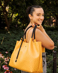 Naomi - Cherry Vegan Leather Tote Bag Tote Bags GUNAS New York 