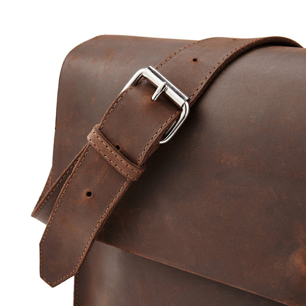 The Gabriel Leather Messenger Bag Crossbody Bags Brave Soles 