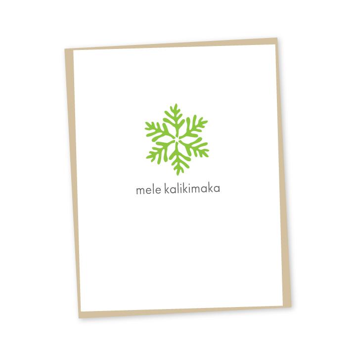 Fern Snowflake Letterpress Card Greeting Card Bradley & Lily 