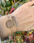 Daisy Walnut - Gold Bracelet