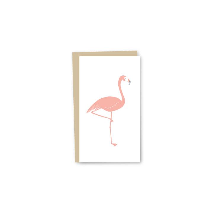 Flamingo Letterpress Mini-Card Greeting Card Bradley &amp; Lily 