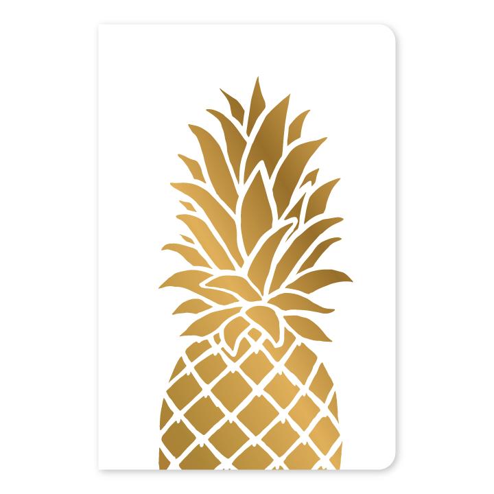 Gold Foil Pineapple Large Notebook Notebook Bradley & Lily 