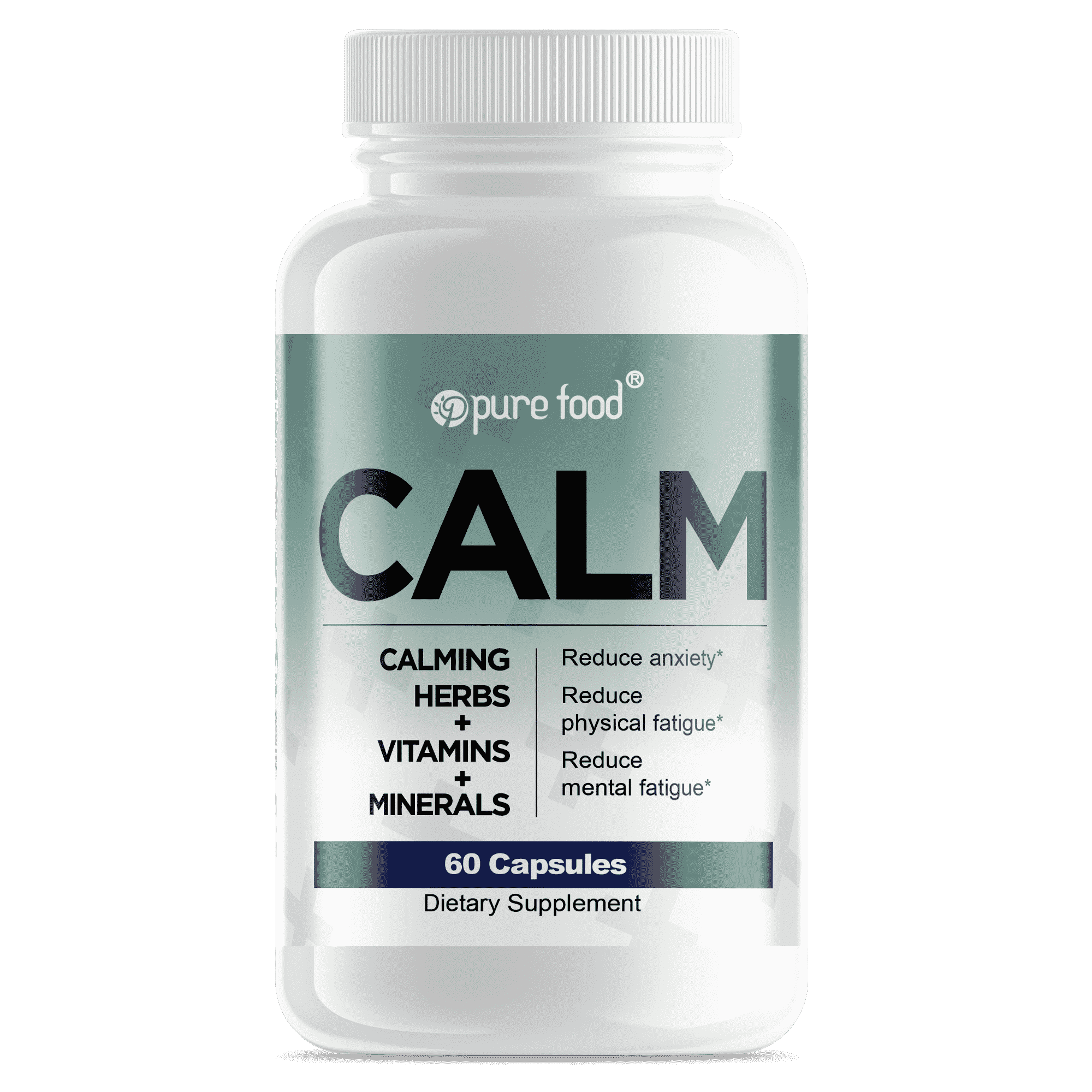 Pure Food Calm Bundle: 3 Supplements for Anxiety, Relaxation, Sleep (Magnesium Currently Out of Stock)