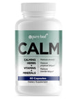 Pure Food CALM (Calming Herbs + Vitamins + Minerals) - 60 Capsules Unflavored Pure Food Digestive Health 