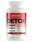 Pure Food DETOX - 60 Capsules Weight loss Pure Food Digestive Health 