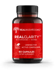 RealClarity - Lion's Mane, Ashwagandha, Rhodiola and Bacopa Mushroom Extracts Real Mushrooms 