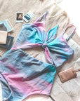 Tana Tie Dye Monokini with Tie Front One Piece Bold Swimwear 