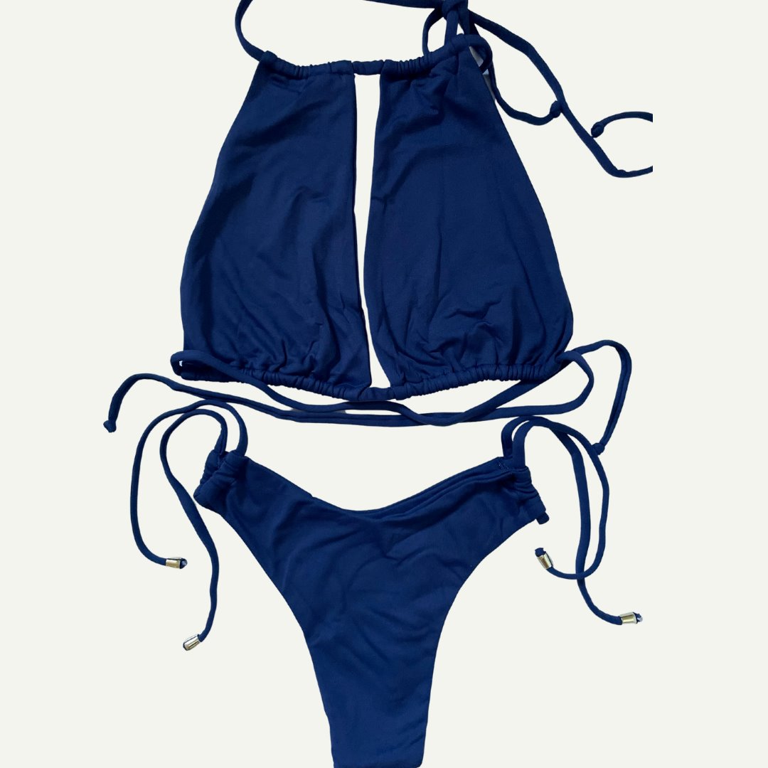 Blue Allium Bikini Top