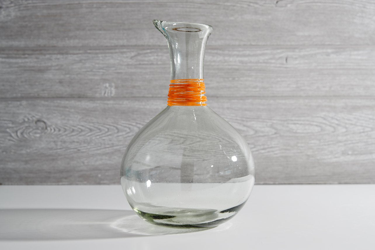 Handblown Glass Carafe Carafe Verve Culture Orange 